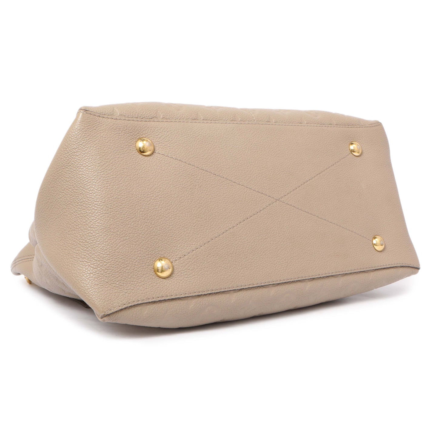 Exclusive Louis Vuitton Tourterelle Empreinte Maida Hobo — Back View