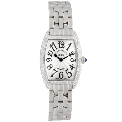 Exclusive Franck Muller Stainless Steel Cintree Curvex Diamond Watch 1752 QZ DP ACB ACE — Front View