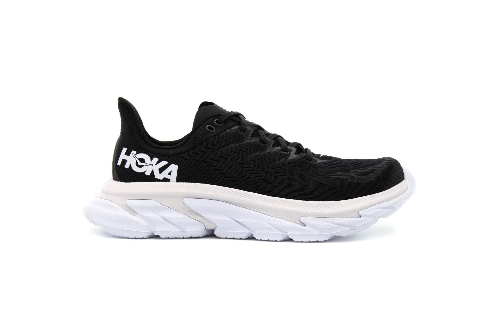 Exclusive Hoka One One CLIFTON EDGE "BLACK WHITE" — 4 — Front View