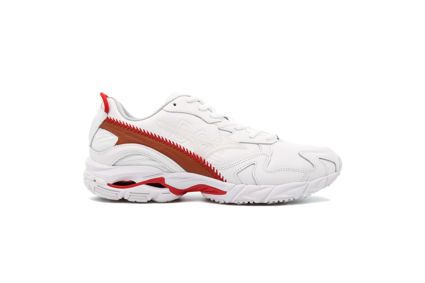 Exclusive Mizuno x DOE WAVE RIDER 10 "BEIGE" — 5 — Front View