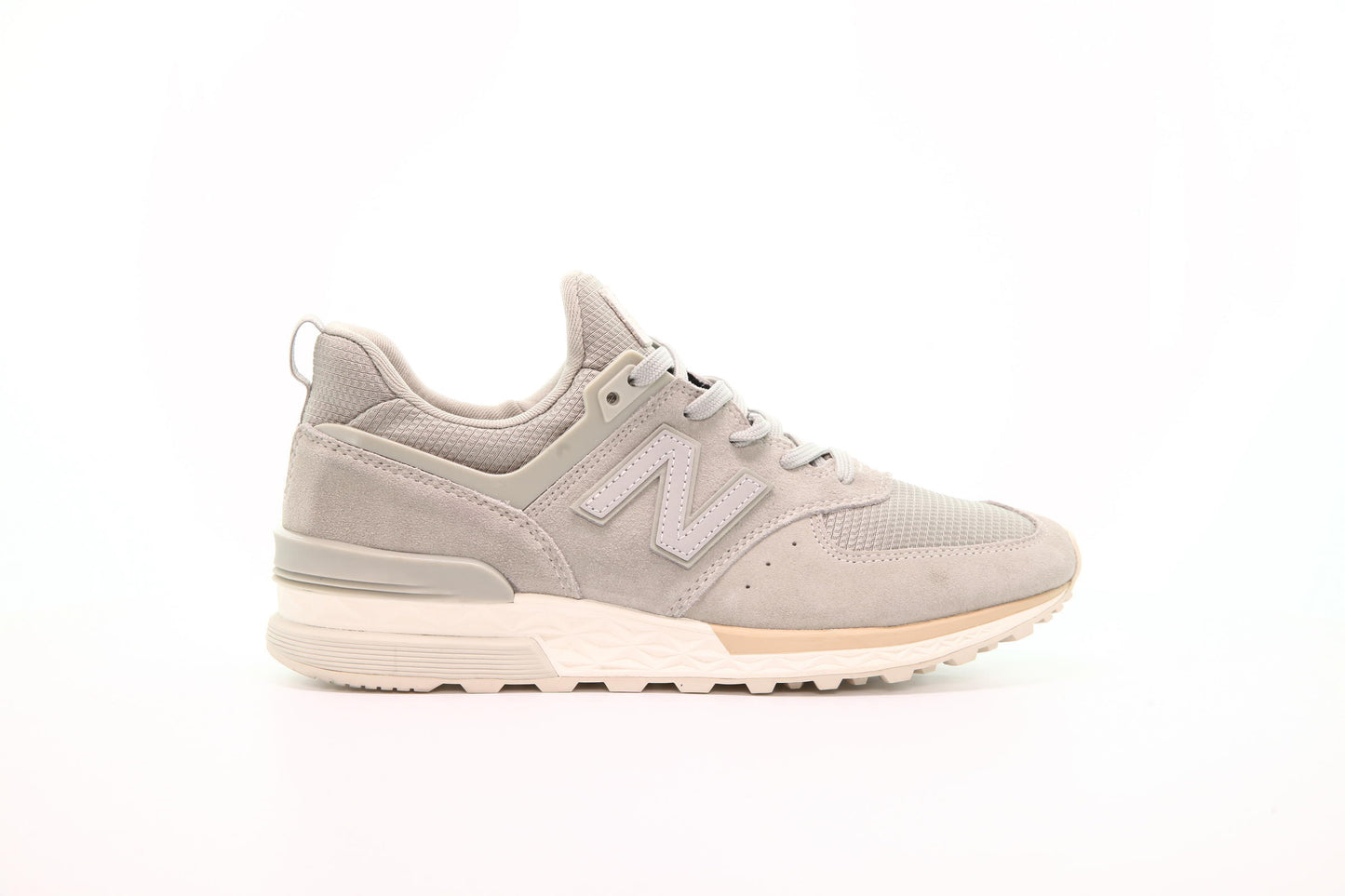 Exclusive New Balance MS 574 FSG "Stone Grey" — 4 — Front View