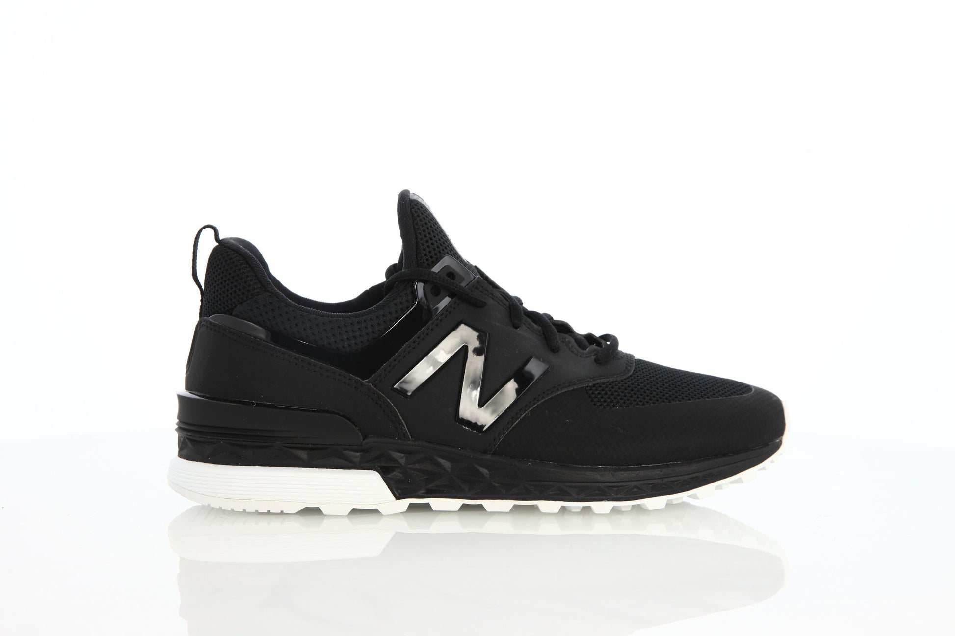 Exclusive New Balance MS 574 SBK "Black" — 4 — Front View