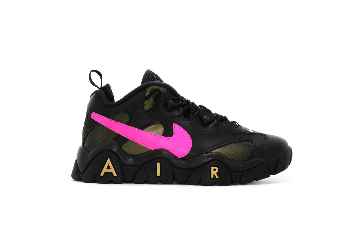 Exclusive Nike AIR BARRAGE LOW "BLACK" — 3.5 — Front View