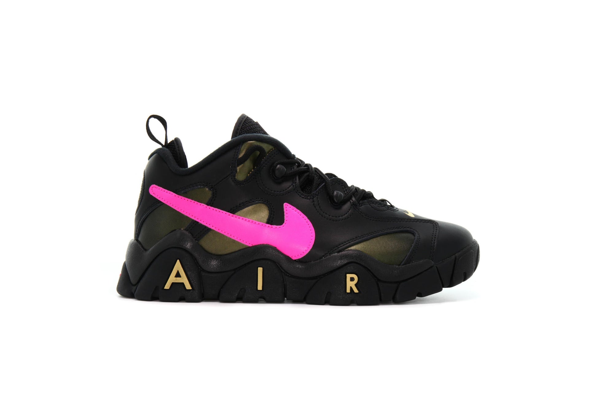 Exclusive Nike AIR BARRAGE LOW "BLACK" — 3.5 — Front View