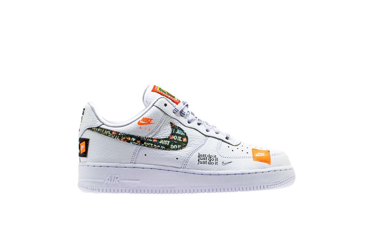 Exclusive Nike Air Force 1 07 PRM Just Do It "White" — 3.5 — Front View