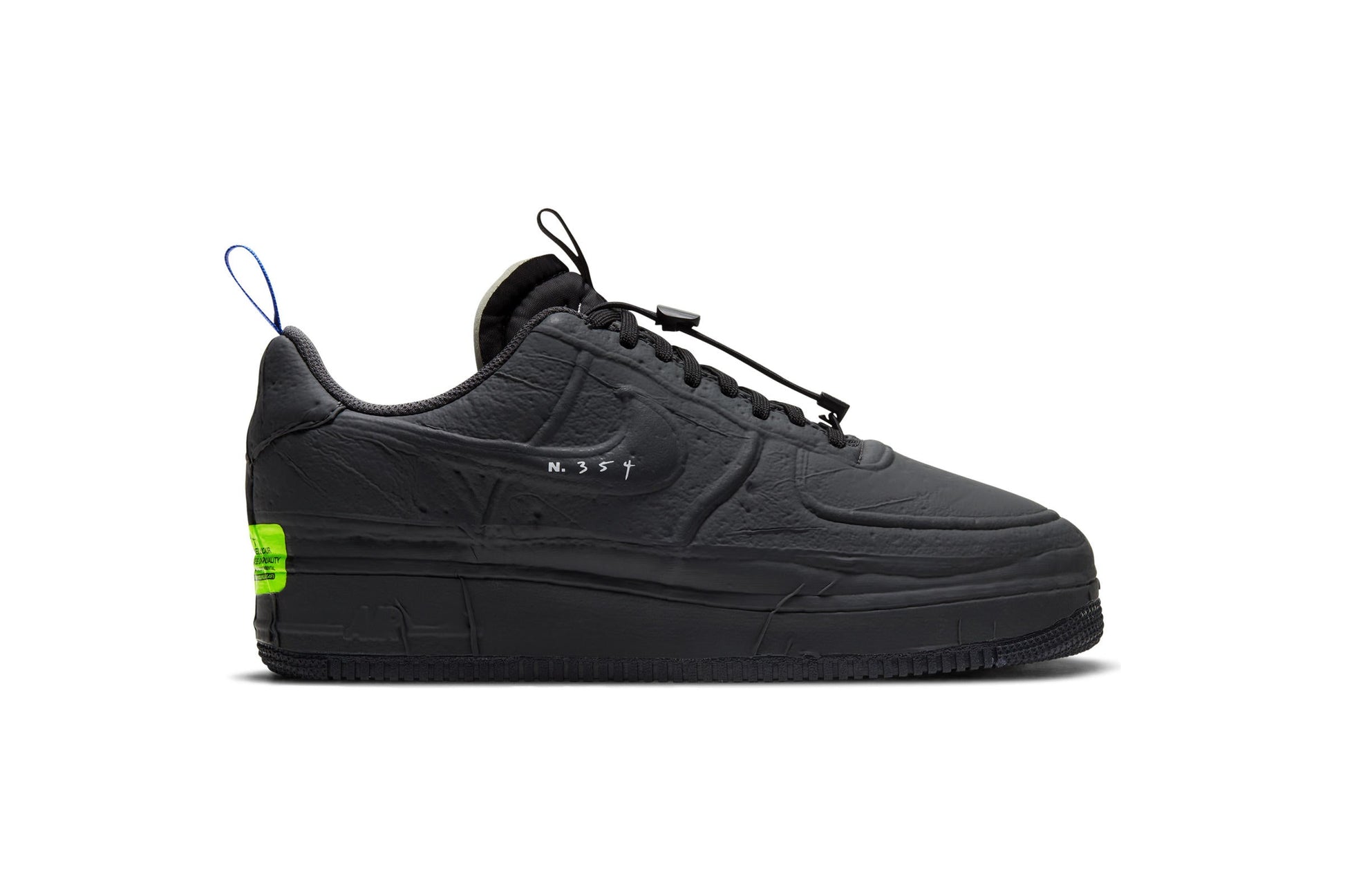 Exclusive Nike AIR FORCE 1 EXPERIMENTAL "BLACK" — 3.5 — Front View