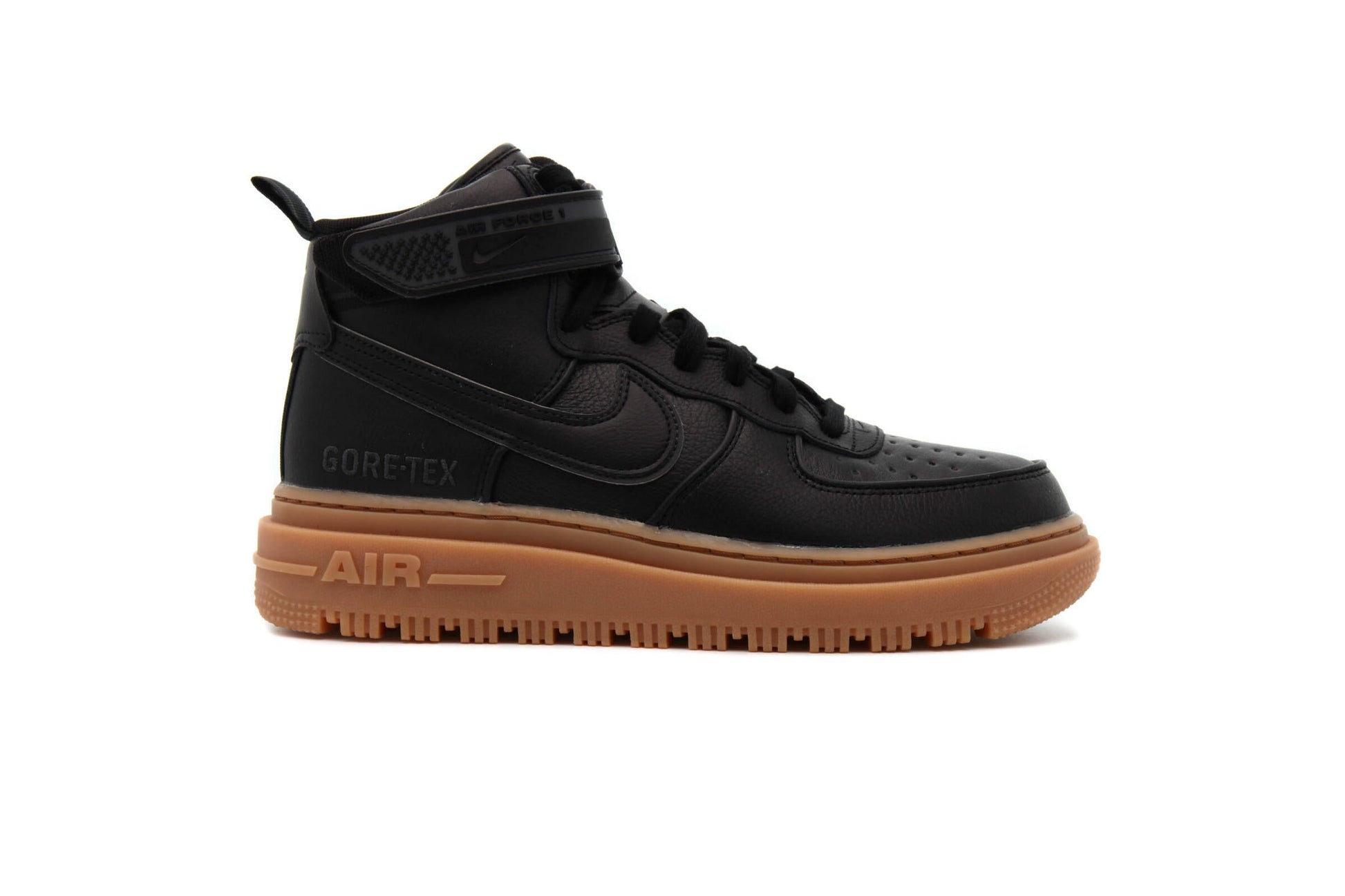 Exclusive Nike AIR FORCE 1 Gore-Tex BOOT "BLACK" — 3.5 — Front View