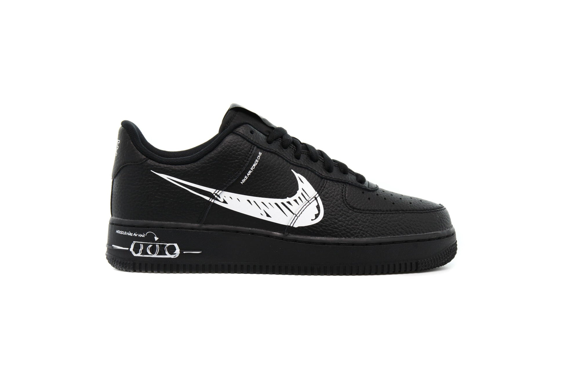 Exclusive Nike AIR FORCE 1 LV8 UTILITY "SKETCH BLACK" — 3.5 — Front View