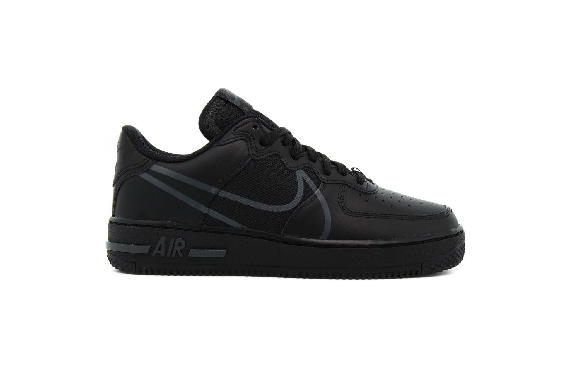 Exclusive Nike AIR FORCE 1 REACT "BLACK" — 3.5 — Front View