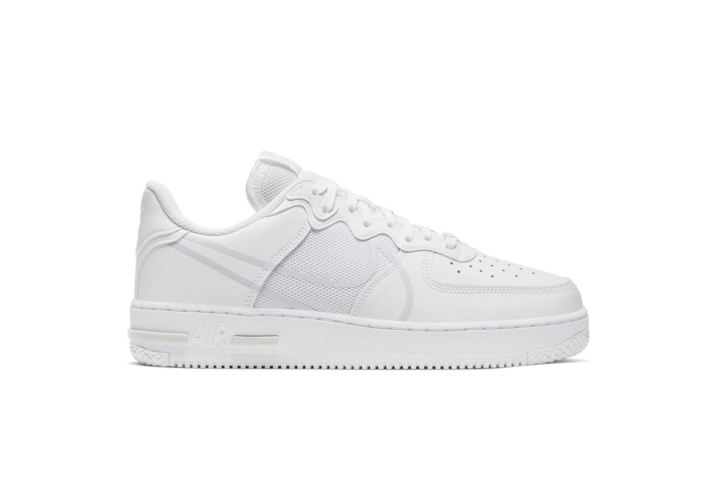 Exclusive Nike AIR FORCE 1 REACT "WHITE" — 3.5 — Front View