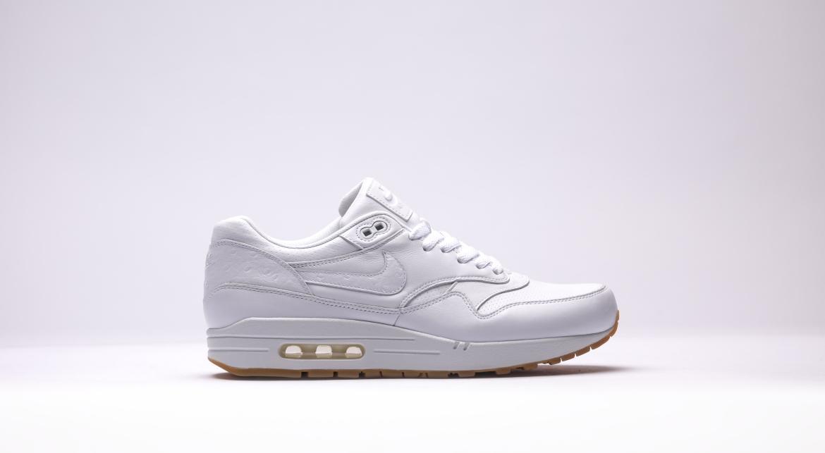 Exclusive Nike Air Max 1 Leather Pa "white Ostrich" — 3.5 — Front View
