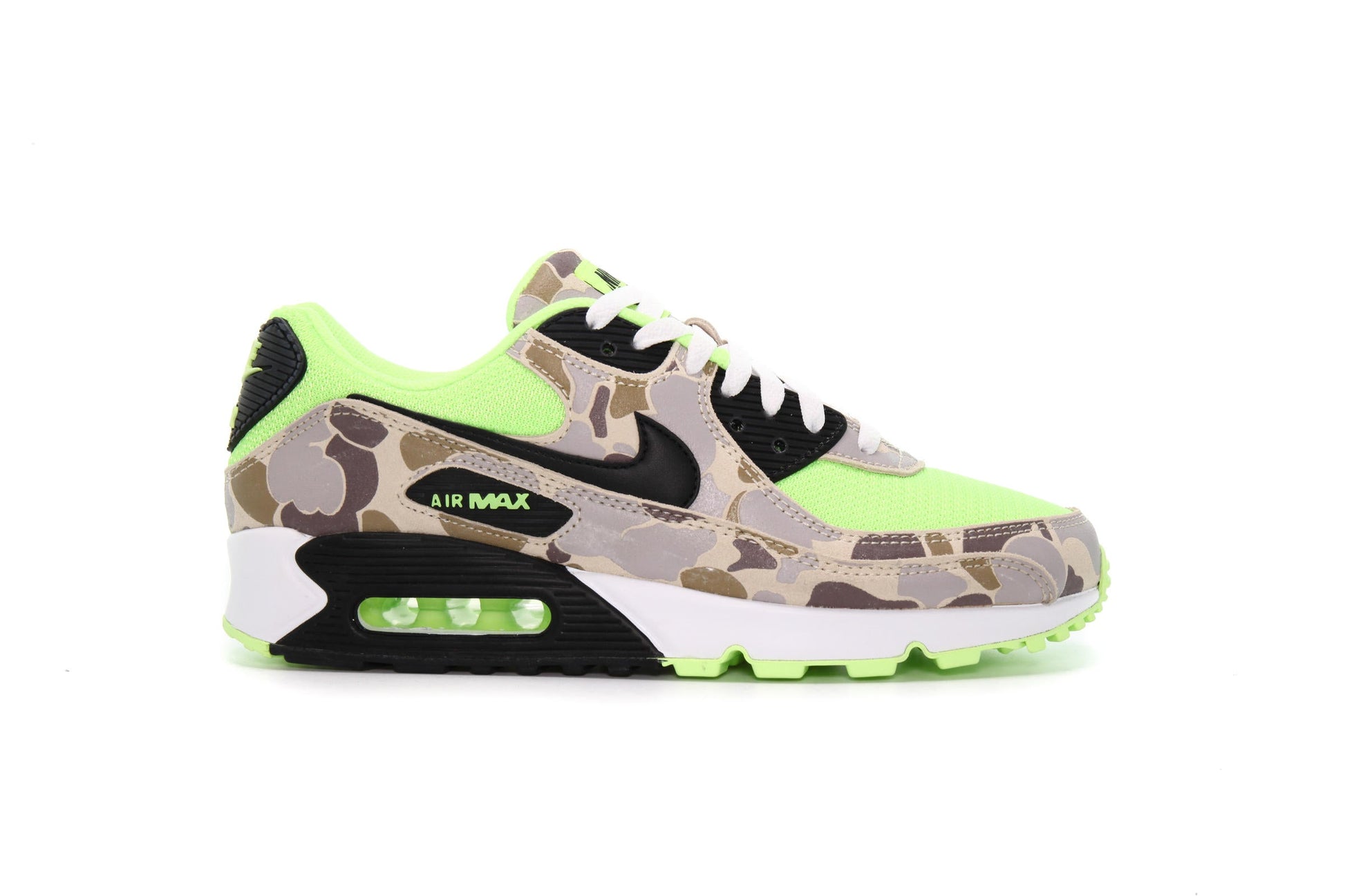 Exclusive Nike AIR MAX 90 SP "VOLT DUCK CAMO" — 3.5 — Front View