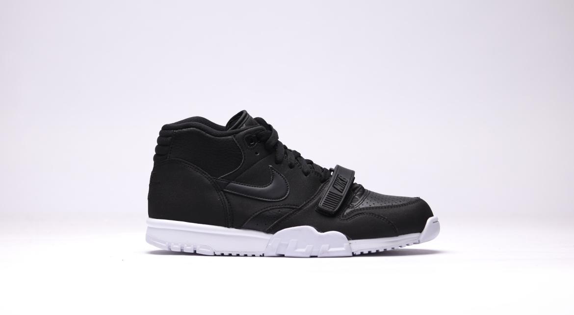 Exclusive Nike Air Trainer 1 Mid "Black Leather" — 3.5 — Front View