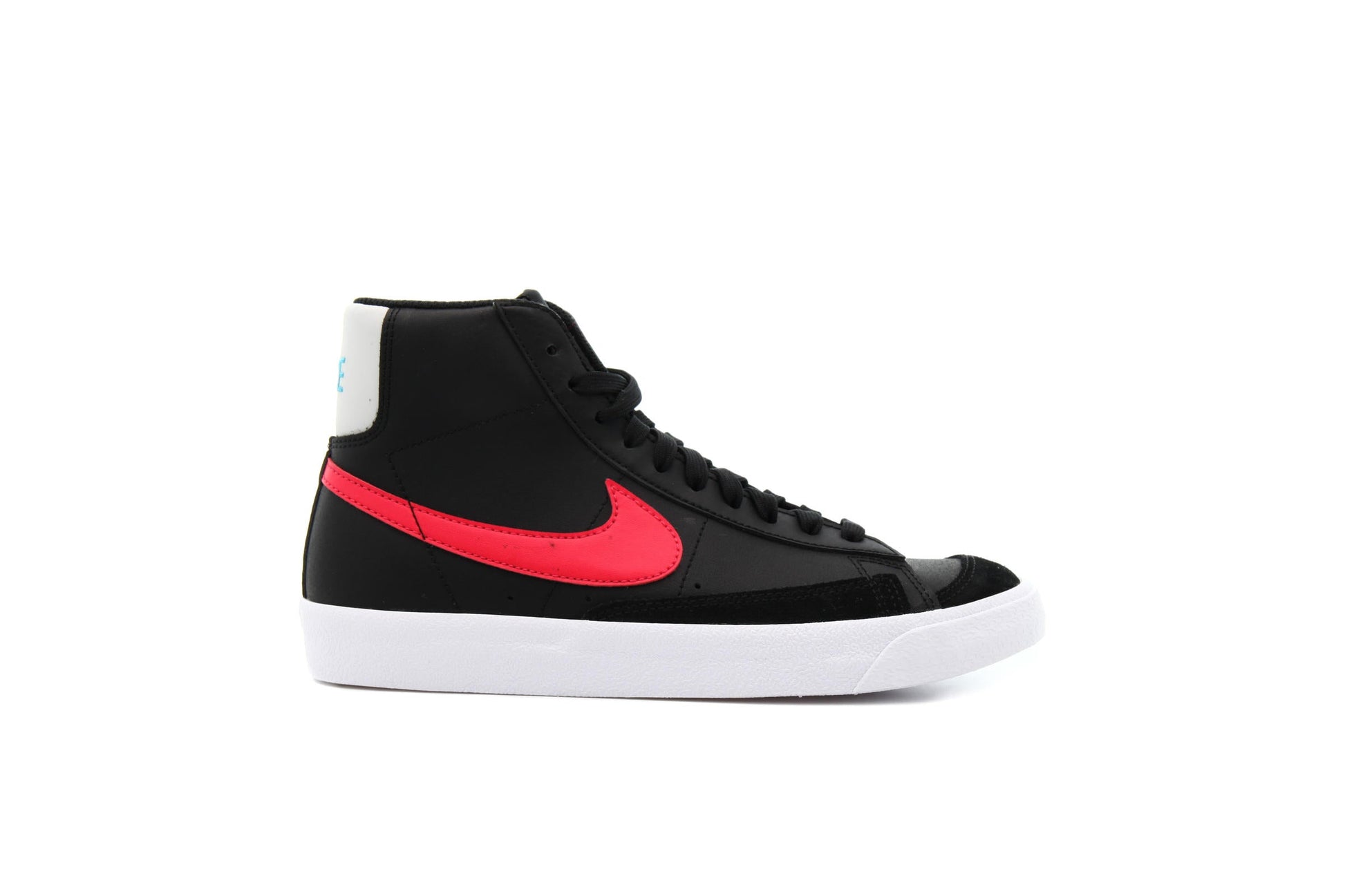 Exclusive Nike BLAZER MID '77 LEATHER GS "BLACK" — 3.5Y — Front View