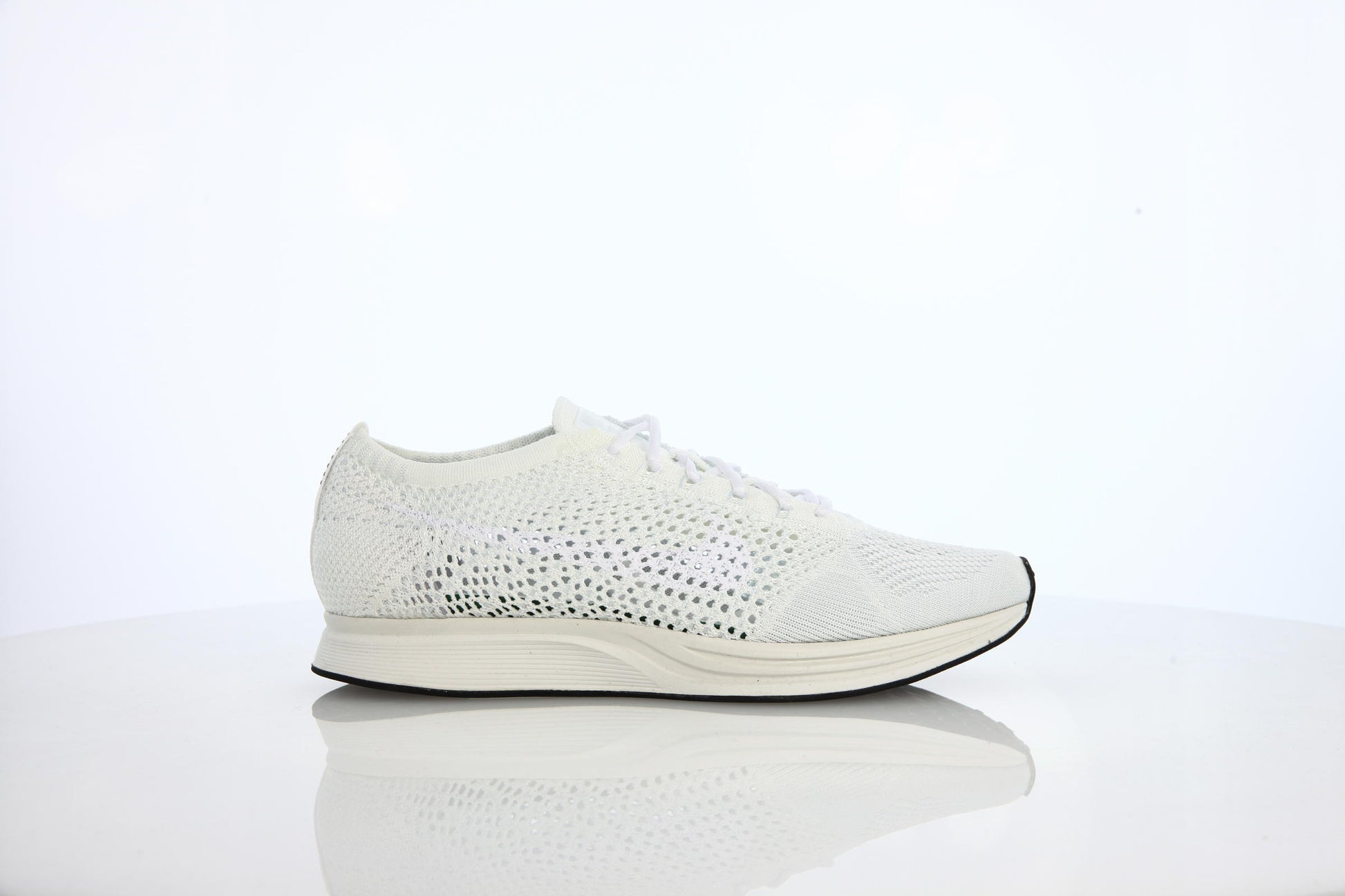 Exclusive Nike Flyknit Racer "White" — 3.5 — Front View