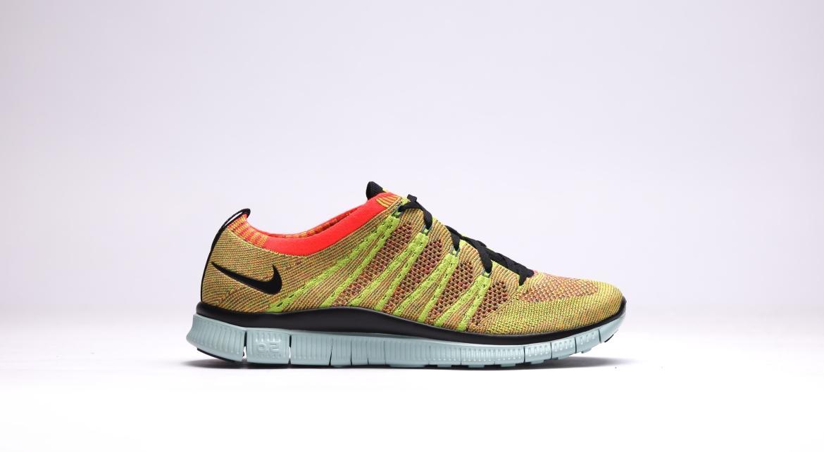 Exclusive Nike Free Flyknit Nsw "Bright Crimson" — 3.5 — Front View