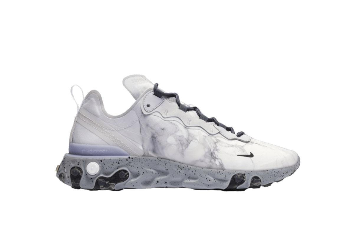 Exclusive Nike x Kendrick Lamar React Element 55 "Pure Platinum" — 3.5 — Front View