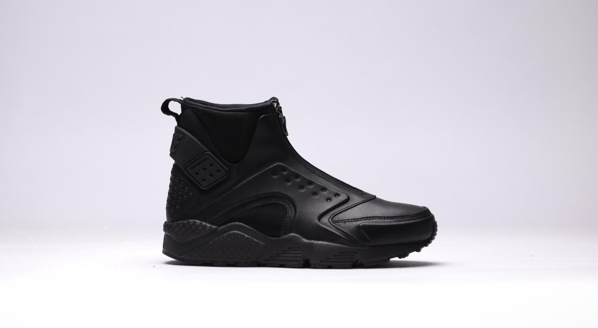 Exclusive Nike Wmns Air Huarache Run Mid "Triple Black" — 5 — Front View
