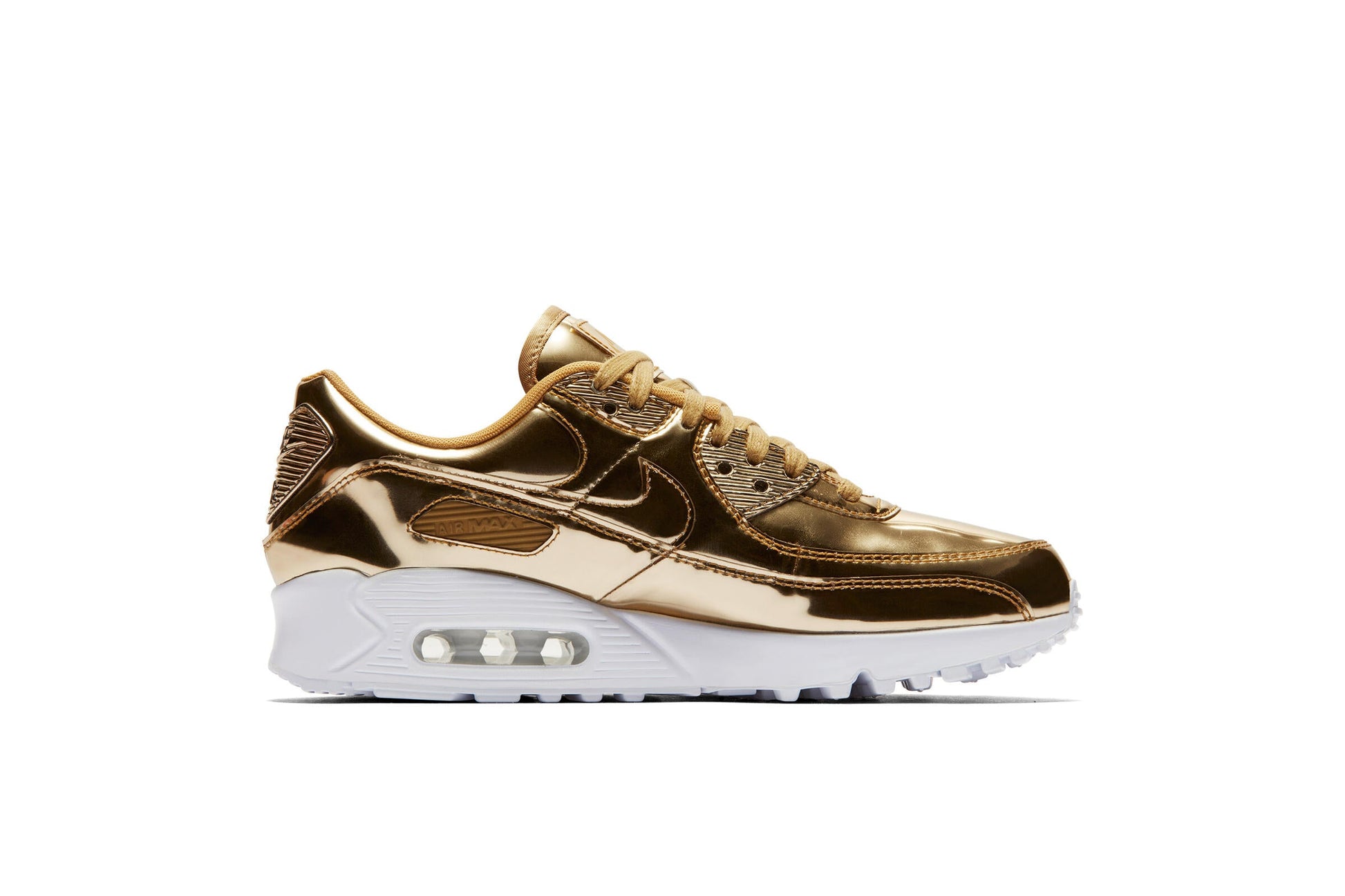 Exclusive Nike WMNS AIR MAX 90 MEDAL PACK "GOLD" — 5 — Front View