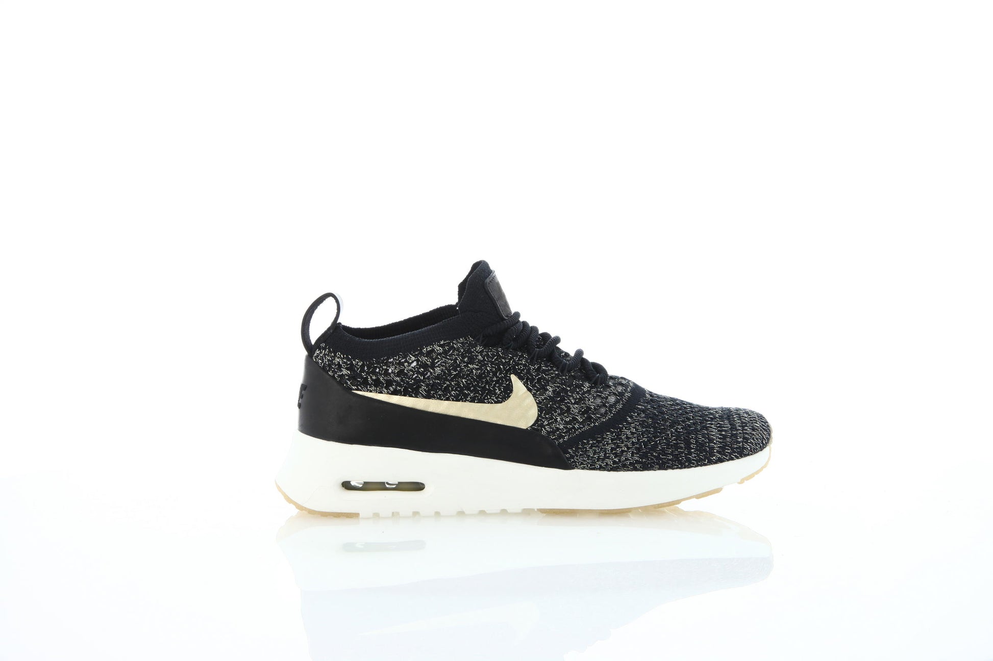 Exclusive Nike WMNS Air Max Thea Ultra Flyknit Metallic "Black" — 5 — Front View