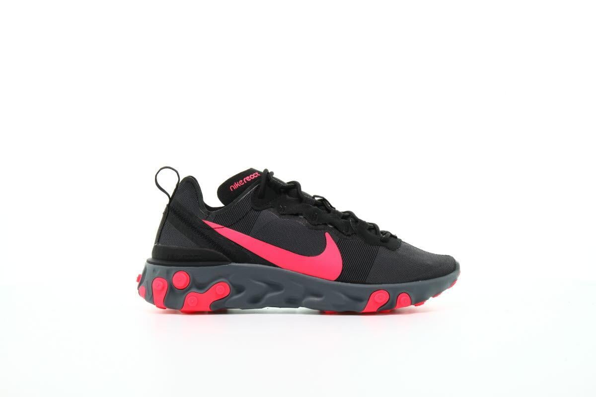 Exclusive Nike WMNS React Element 55 "Black Solar Red" — 5 — Front View