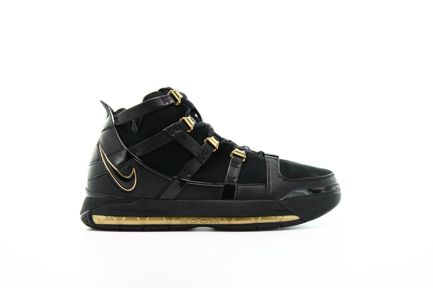 Exclusive Nike Zoom Lebron III QS "Black" — 3.5 — Front View