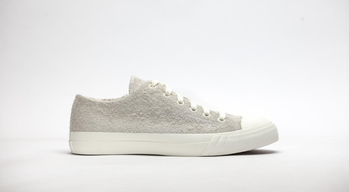 Exclusive Pro Keds Royal Lo Hairy Suede "Egret Beige" — 6 — Front View