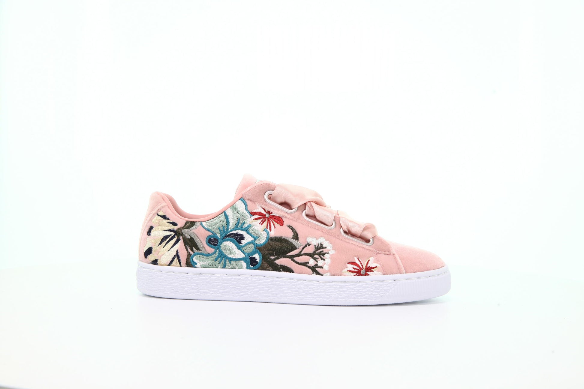 Exclusive Puma Basket Heart Hyper Emb Womens "Peach Beige" — 4 — Front View