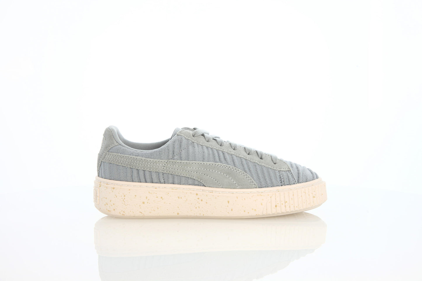 Exclusive Puma Basket Platform OW Womens "Quarry" — 4 — Front View