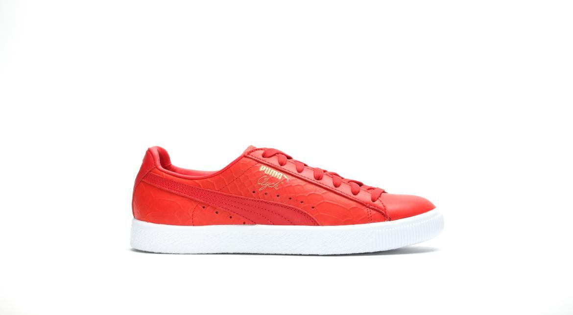 Exclusive Puma Clyde Dressed "High Risk Red" — 4 — Front View