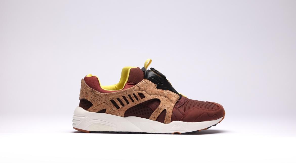 Exclusive Puma Leather Disc Cage Lux "Red Brown" — 4 — Front View