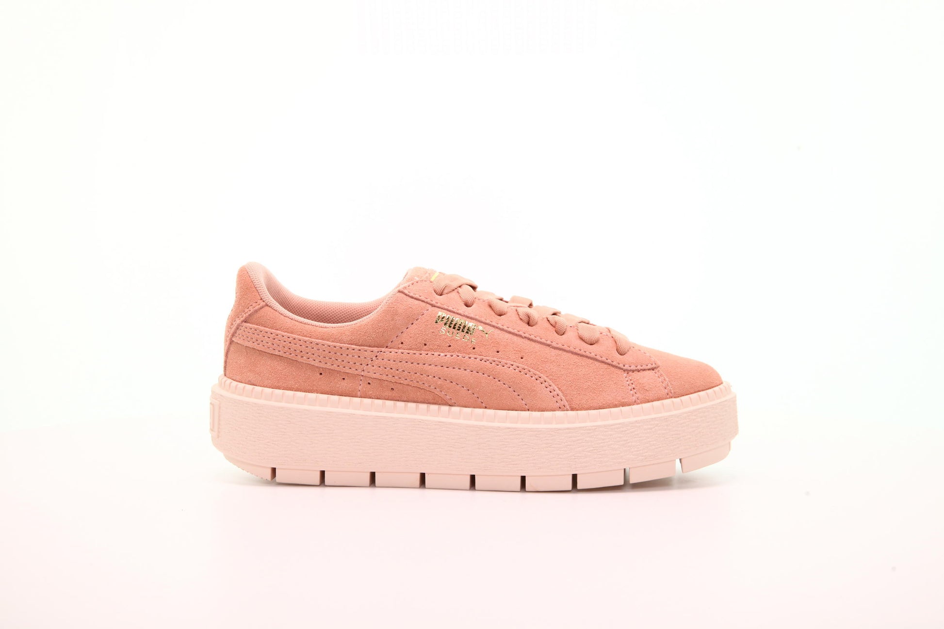 Exclusive Puma Platform Trace Womens "Peach Beige" — 4 — Front View