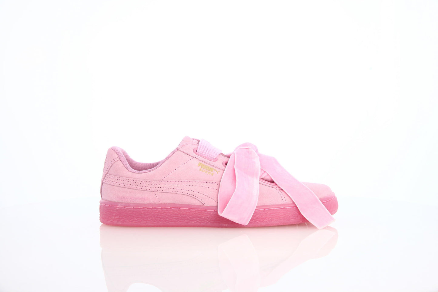Exclusive Puma Suede Heart RESET Wn's "Prism Pink" — 4 — Front View
