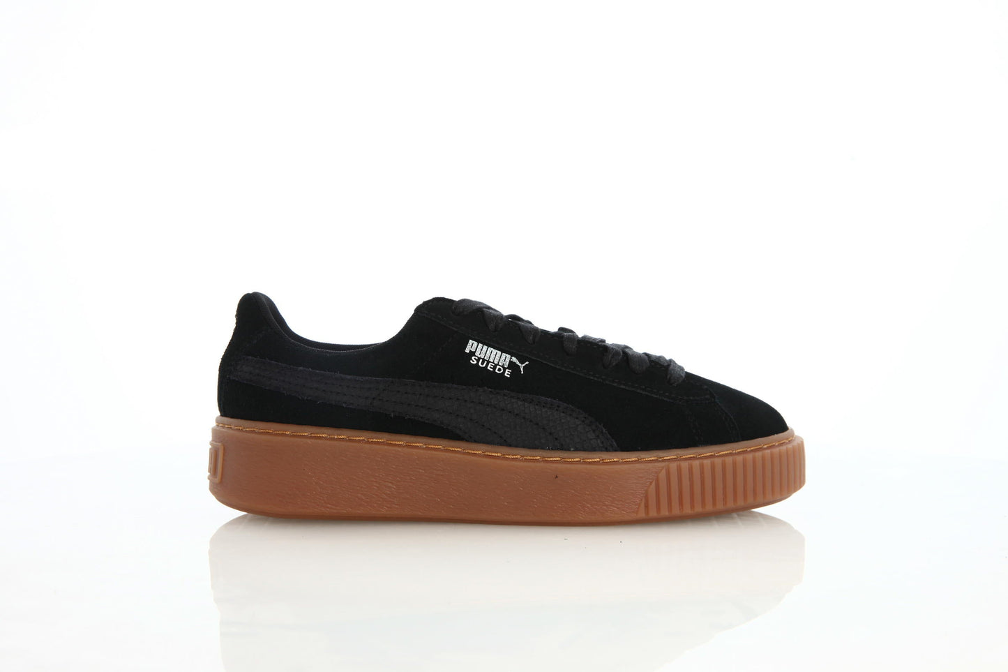 Exclusive Puma Suede Platform Animal Womens "Puma Black" — 4 — Front View