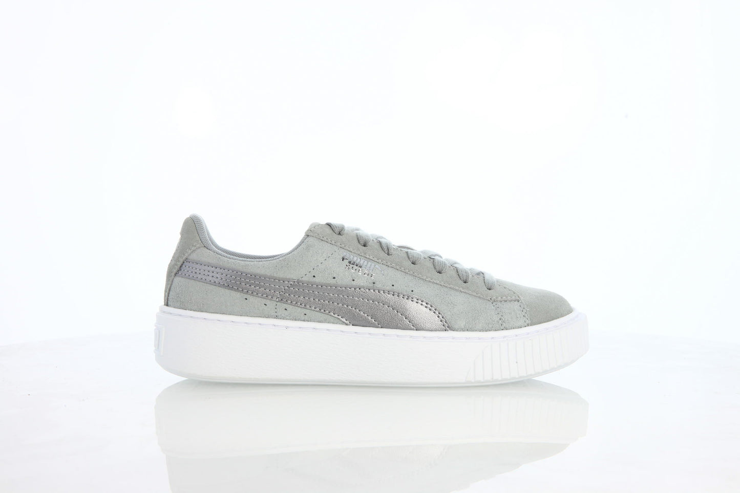 Exclusive Puma Suede Platform Safari Womens "Quarry" — 4 — Front View