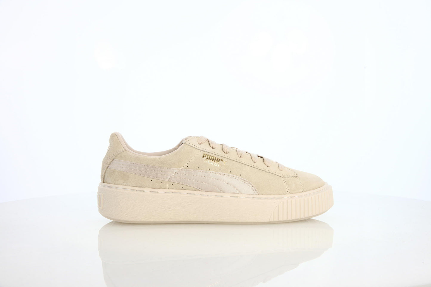 Exclusive Puma Suede Platform Satin "Pink Tint" — 4 — Front View