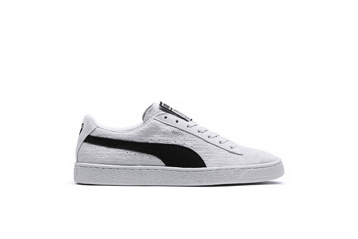 Exclusive Puma x PANINI Suede Classic "White Black" — 4 — Front View