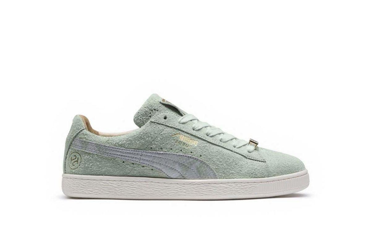 Exclusive Puma x Sonra Suede Classic "Green Lily" — 4 — Front View