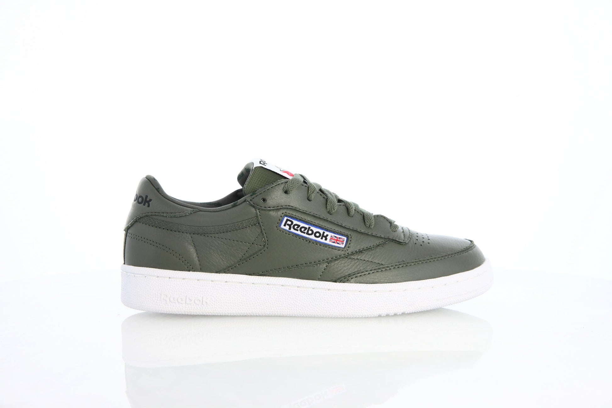 Exclusive Reebok Club C 85 Overbranded "Hunter Green" — 5 — Front View