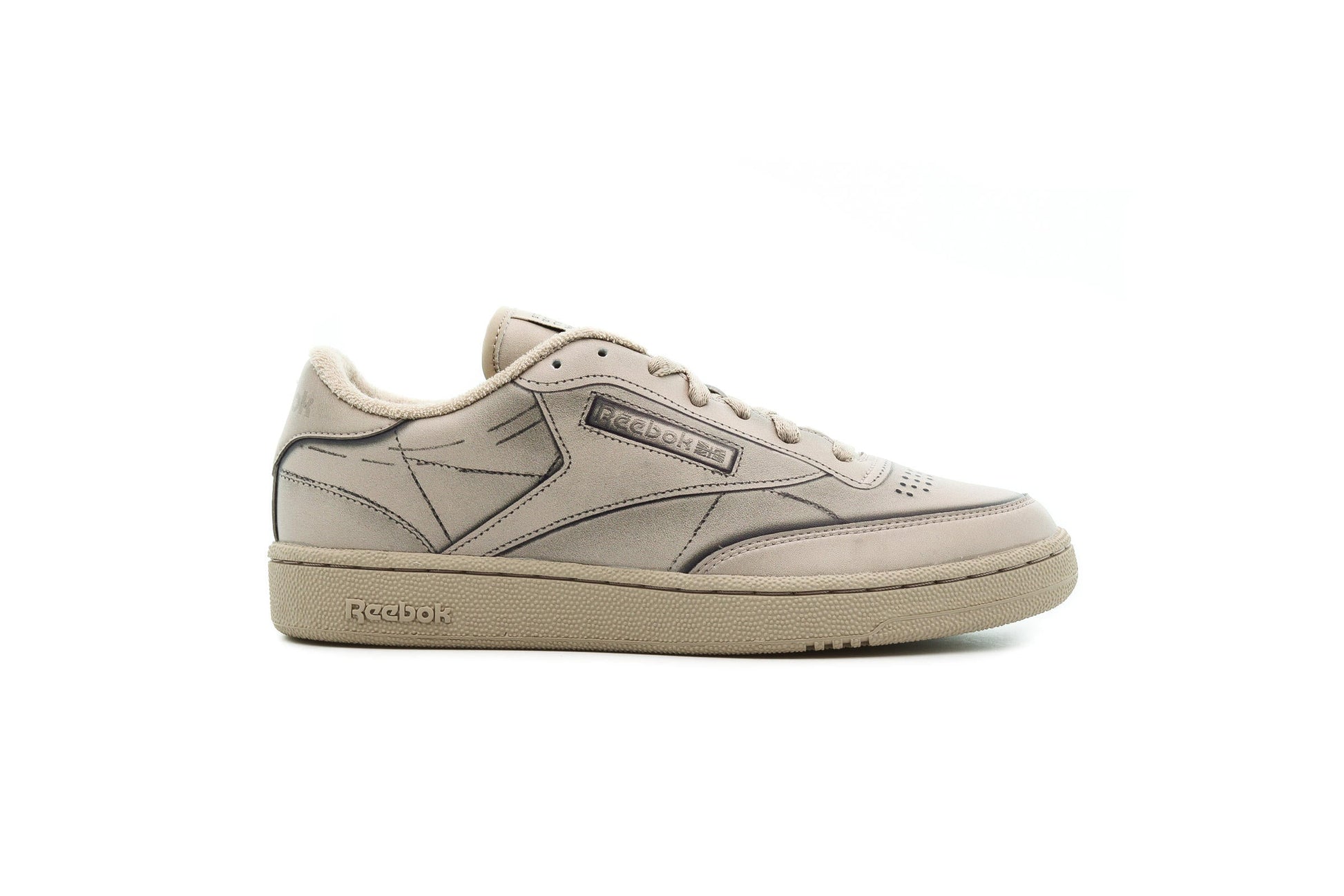 Exclusive Reebok x MAISON MARGIELA PROJECT 0 CLUB C "NATURAL" — 4.5 — Front View