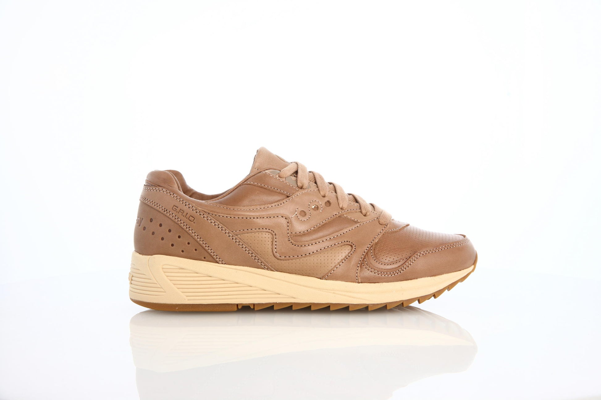 Exclusive Saucony Grid 8000 "Veg Tan" — 4.5 — Front View