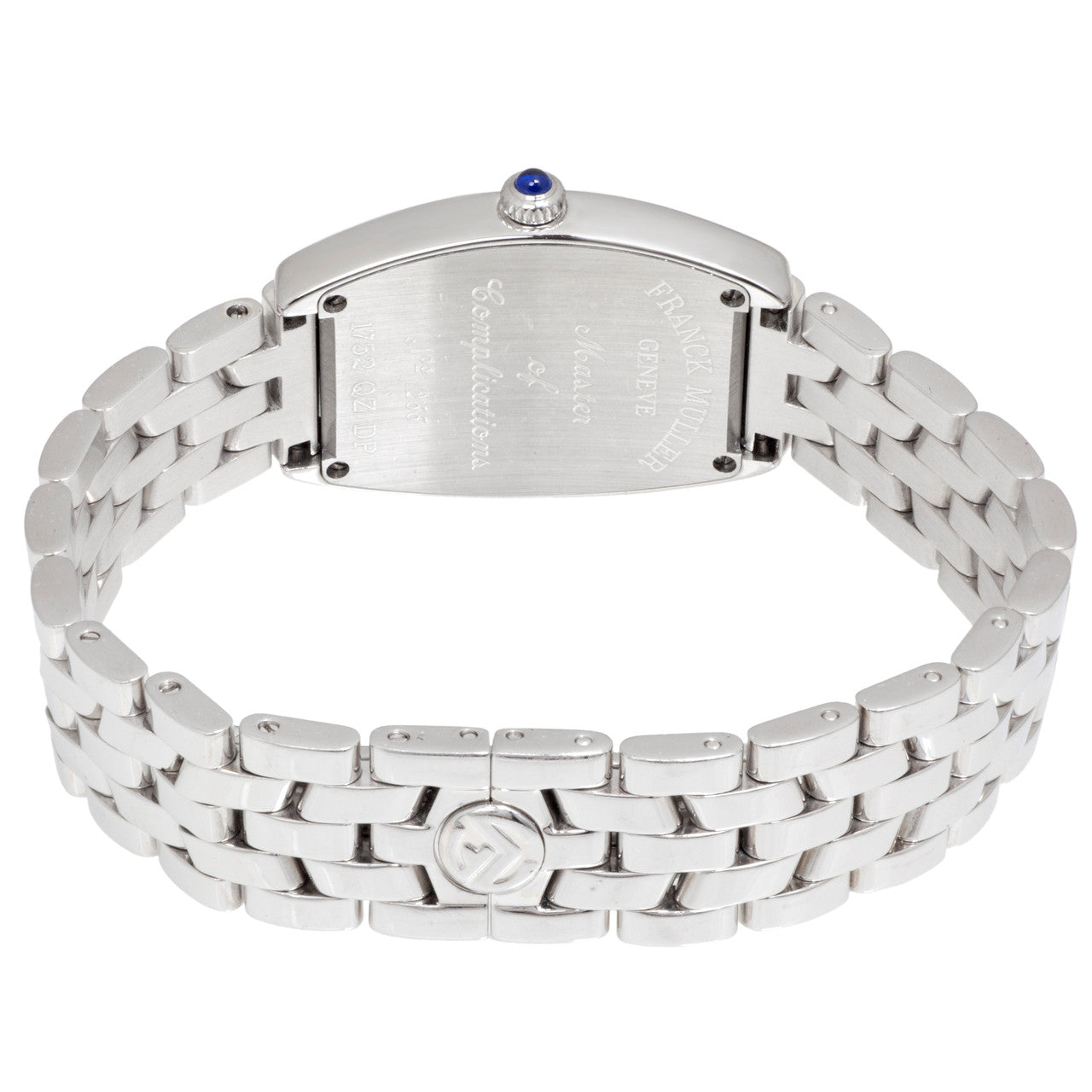 Exclusive Franck Muller Stainless Steel Cintree Curvex Diamond Watch 1752 QZ DP ACB ACE — Top View
