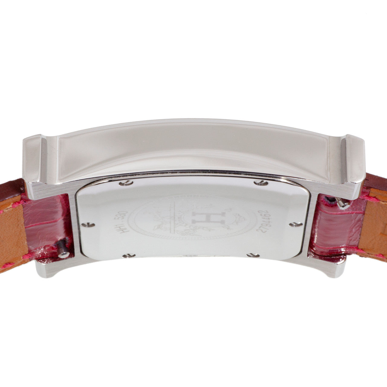 Exclusive Hermes Stainless Steel & Diamond Heure H Quartz Watch  HH1.530 — Back View