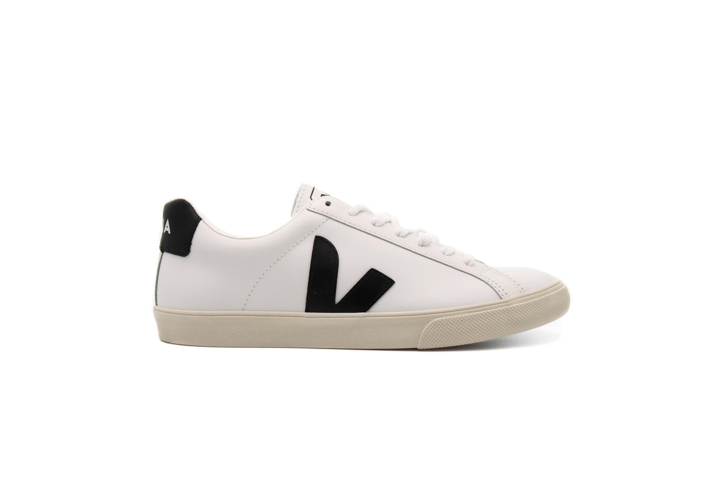 Exclusive Veja Esplar Leather "Extra White Black" — 7 — Front View
