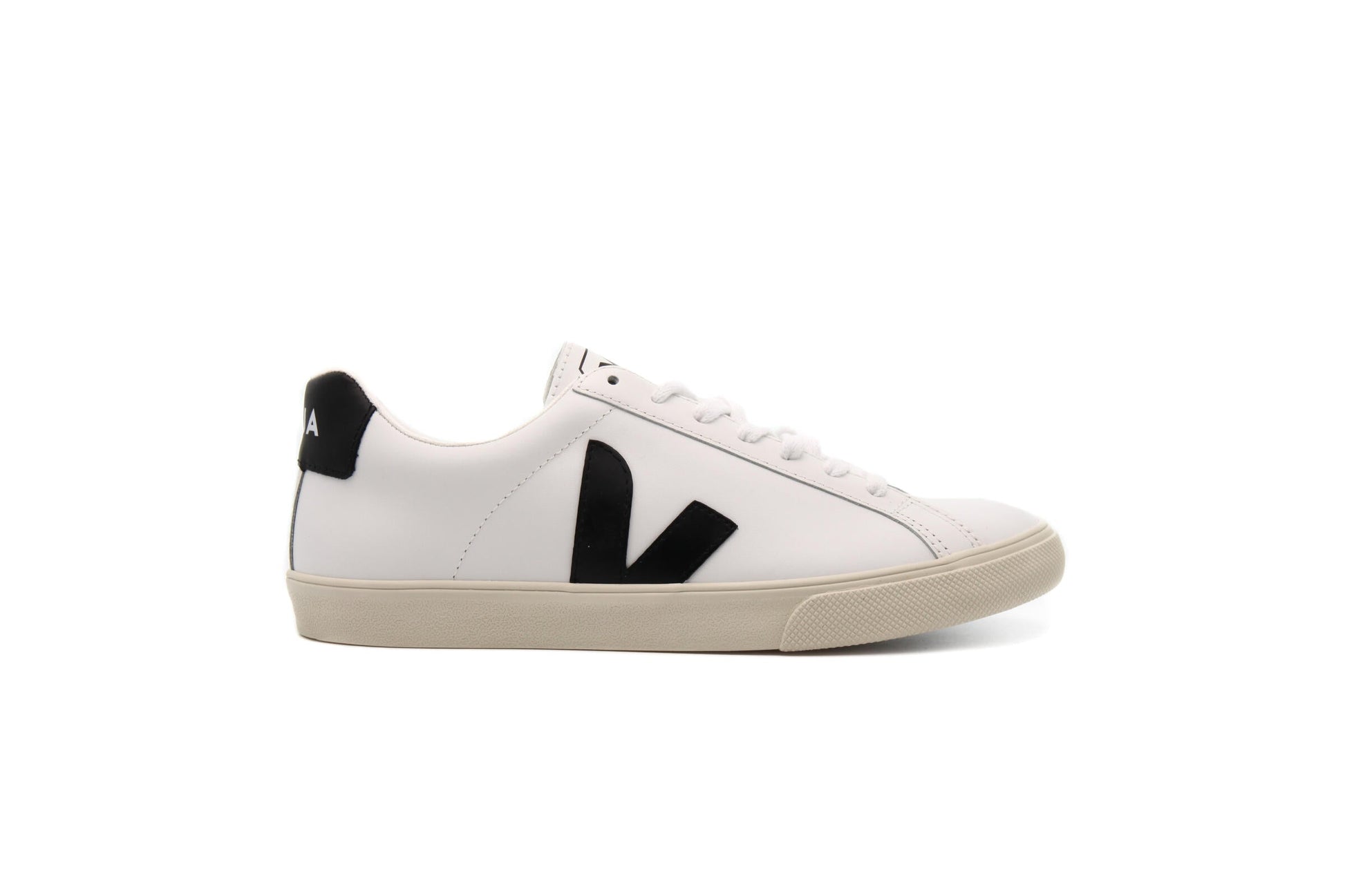 Exclusive Veja Esplar Leather "Extra White Black" — 7 — Front View