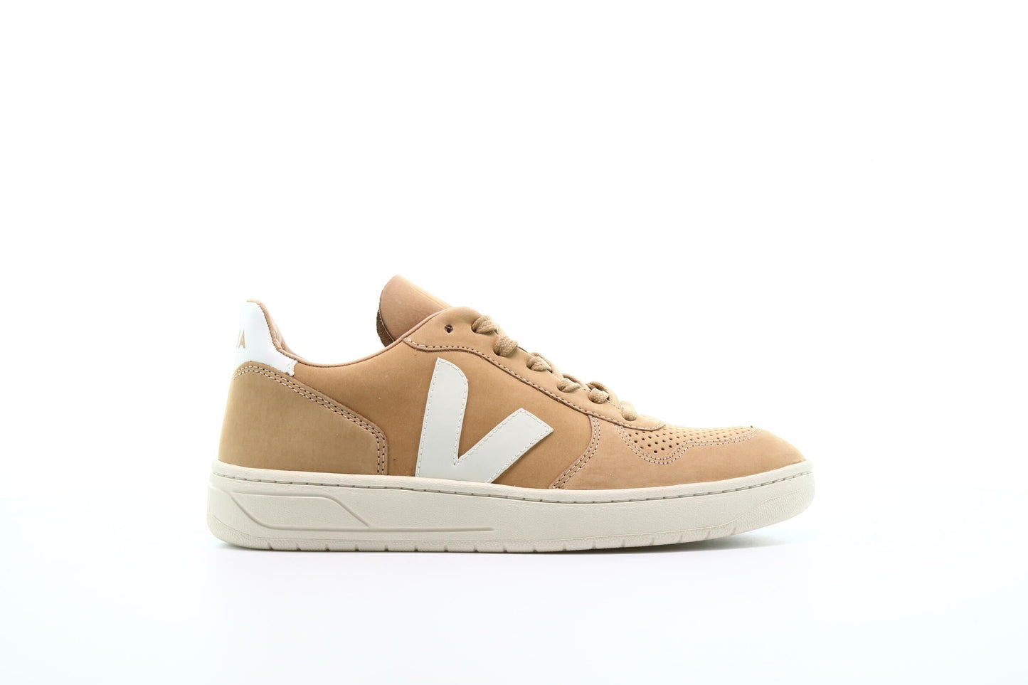 Exclusive Veja V10 Bastille Nubuck "Desert Pierre" — 7 — Front View